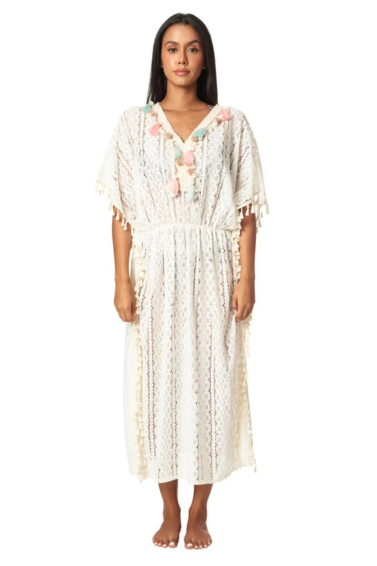 Boho Lace Maxi Kaftan Dress