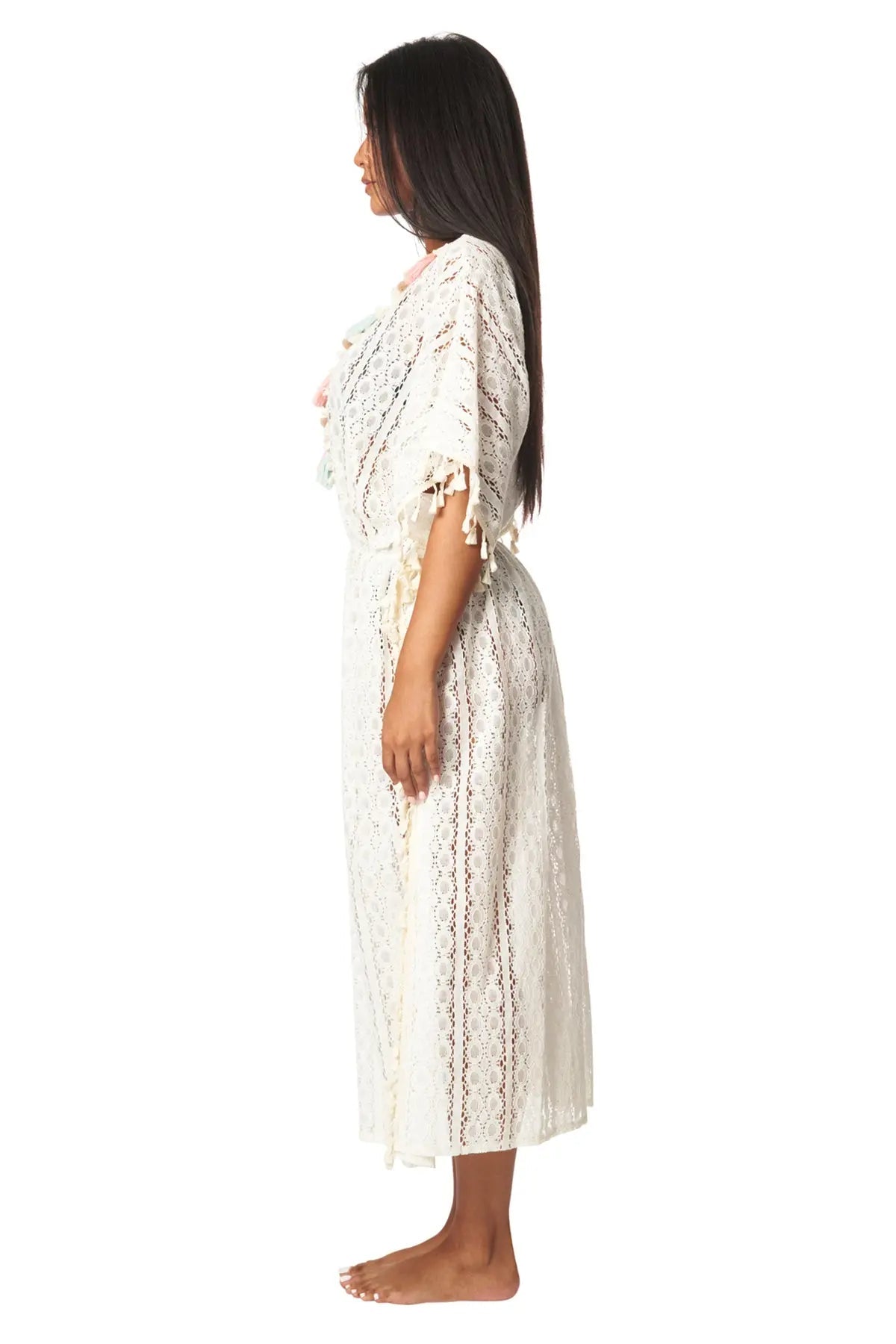 Boho Lace Maxi Kaftan Dress