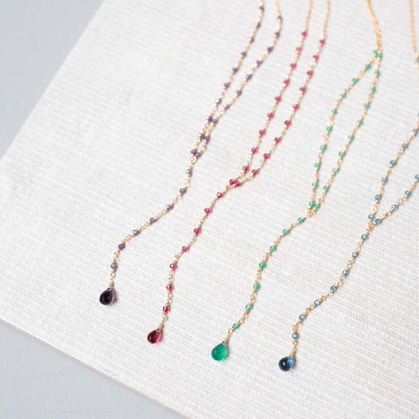 Pink Tourmaline Quartz Kensington Necklace