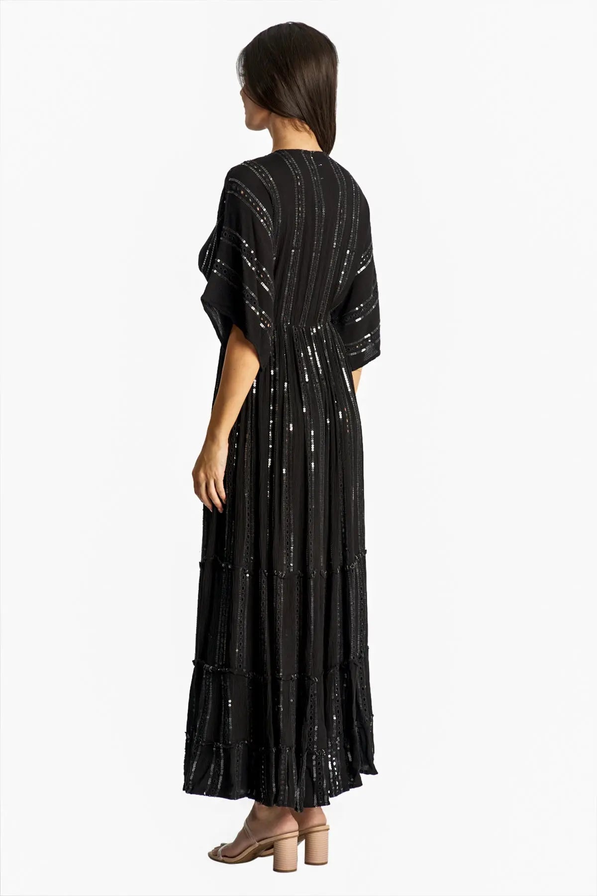 White embellished Maxi Resort Vacation Dress