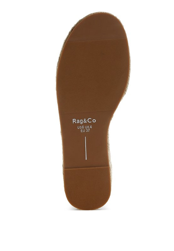 Scalar Genuine Soft Leather Espadrille Flatforms