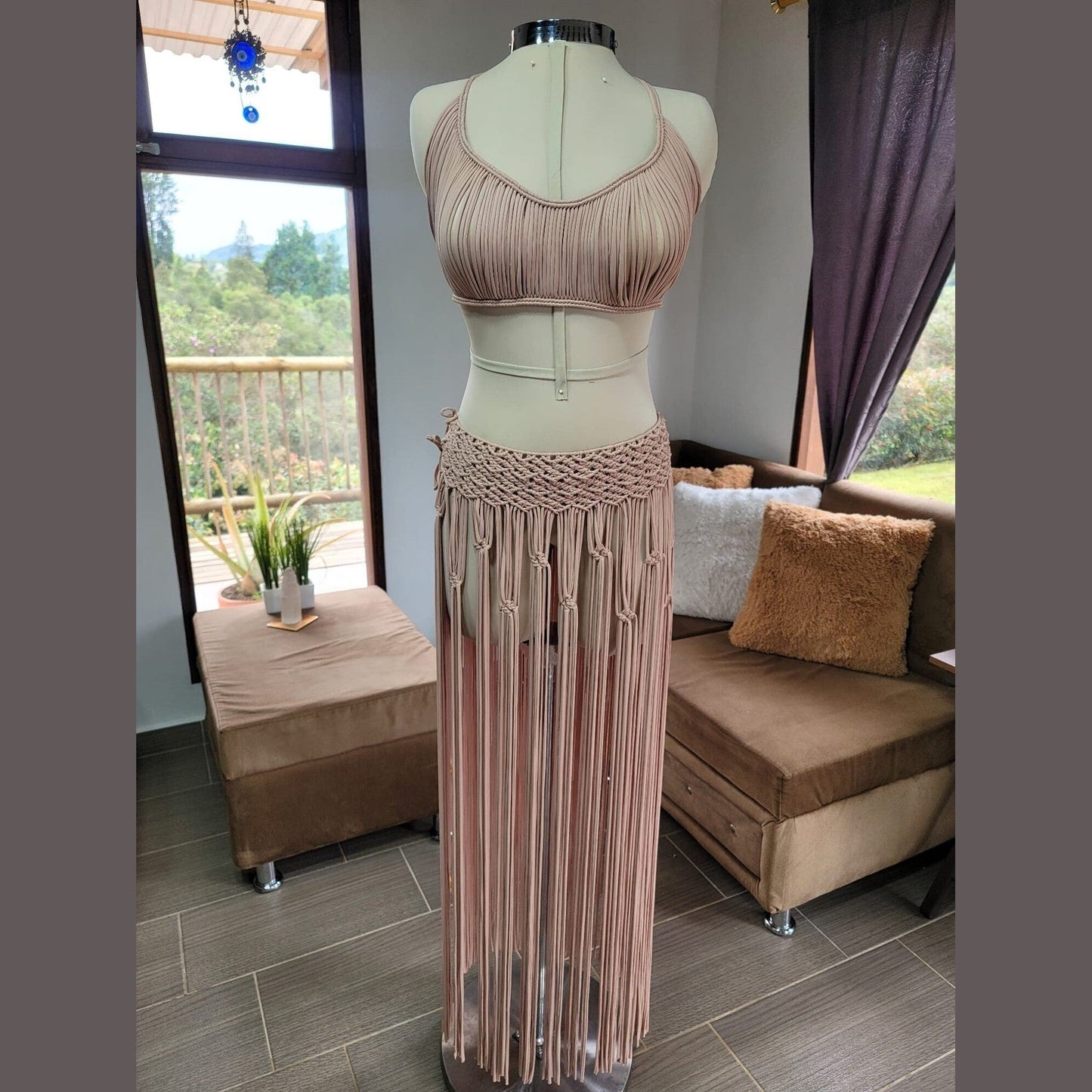 2-Piece Macramé Set - Beach Resort & Festival Outfit